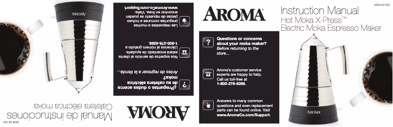 Page n°1 - Manuel utilisateur Aroma Hot Moka X-Press AEM-621SS