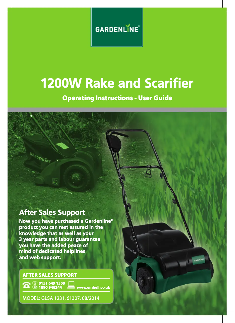 Page n°1 - Manuel utilisateur Gardenline GLSA 1231
