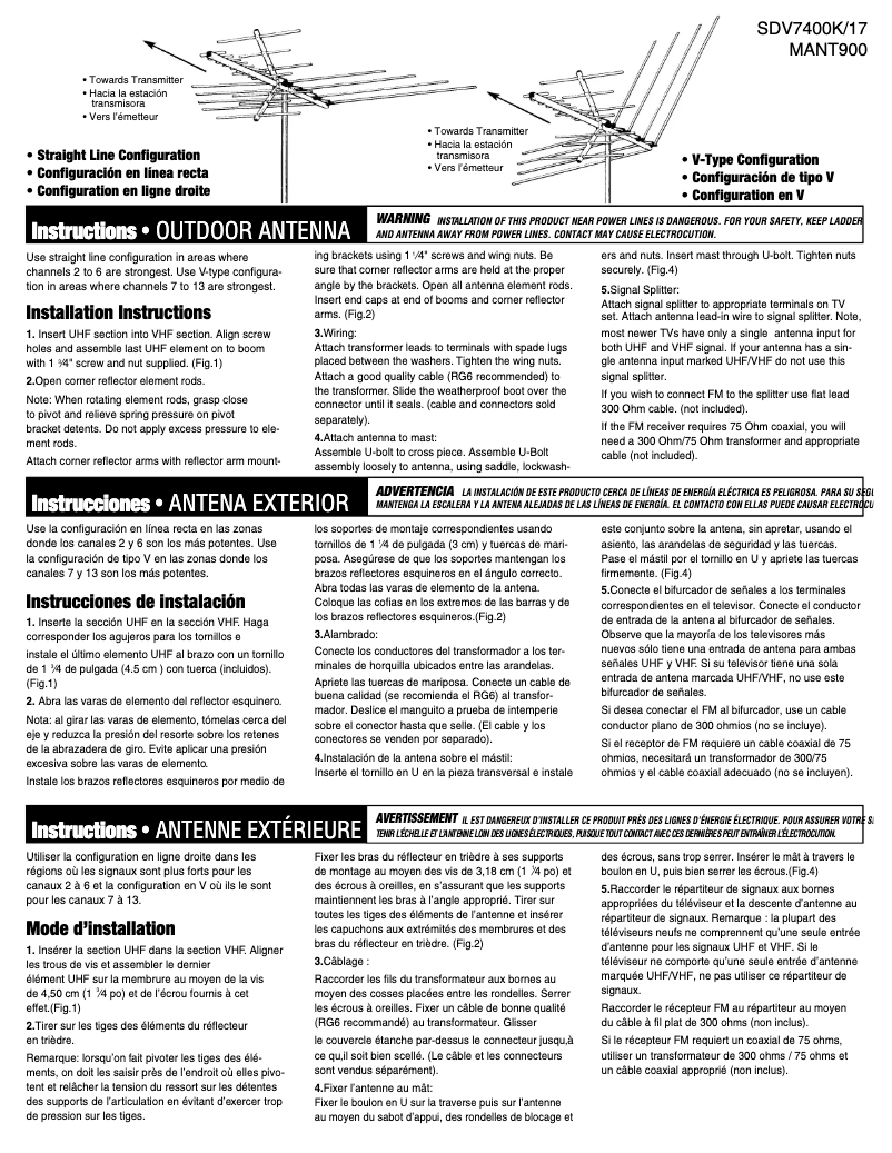 Page 1 de la notice Manuel utilisateur Philips SDV7400K