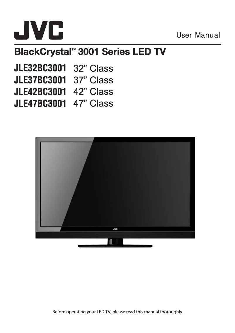 Page n°1 - Manuel utilisateur JVC JLE37BC3001