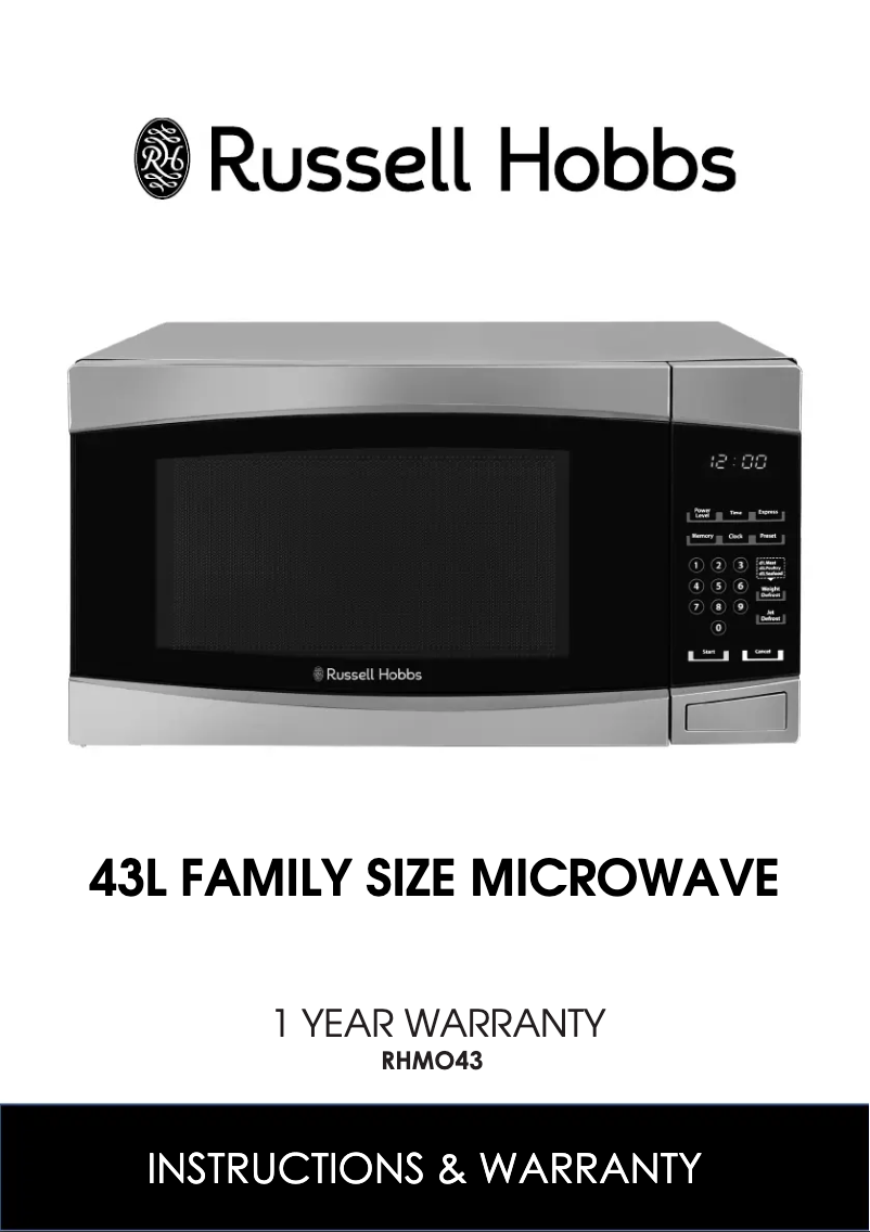 Image de la première page du manuel de l'appareil RHMO43