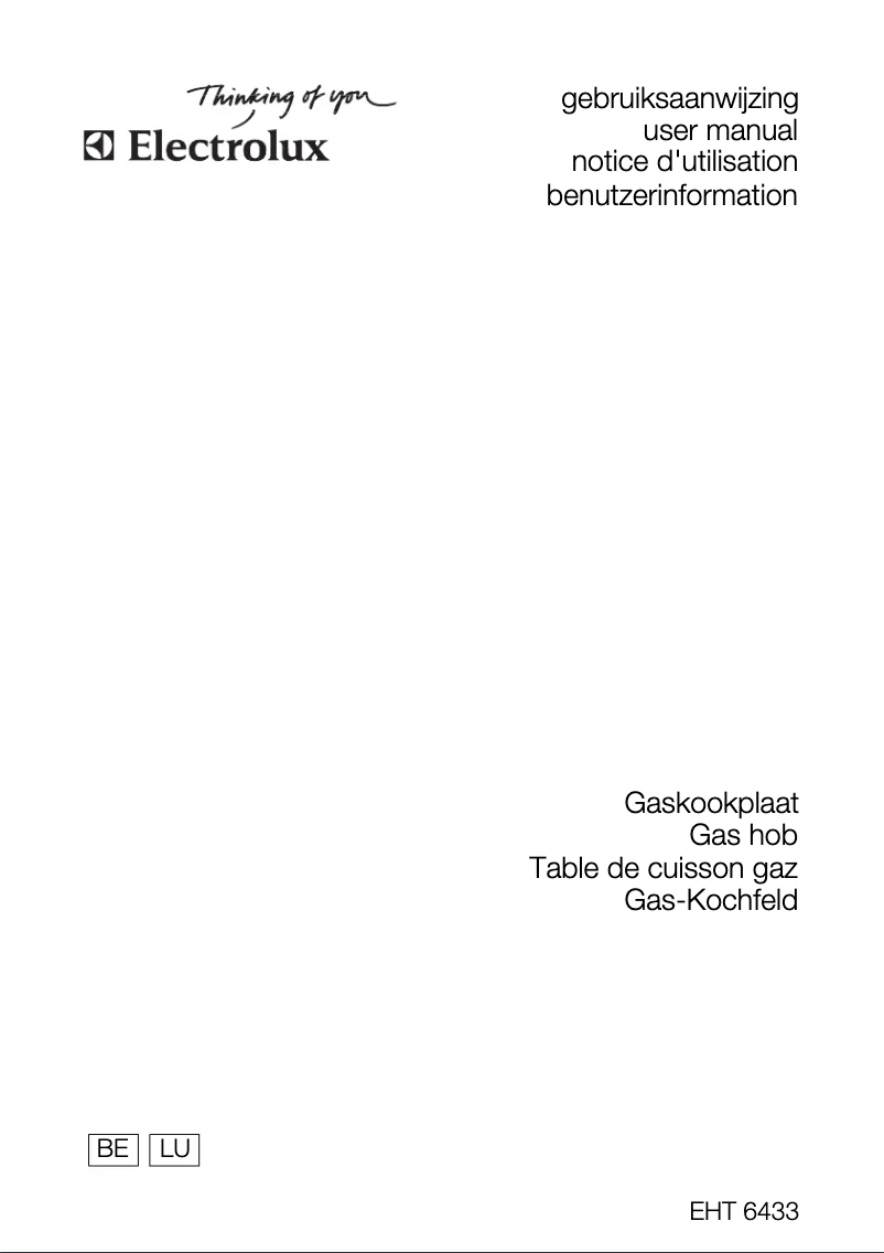 Page n°1 - Manuel utilisateur Electrolux EHT6433K