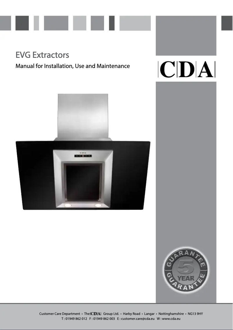 Page n°1 - Manuel utilisateur CDA EVG6