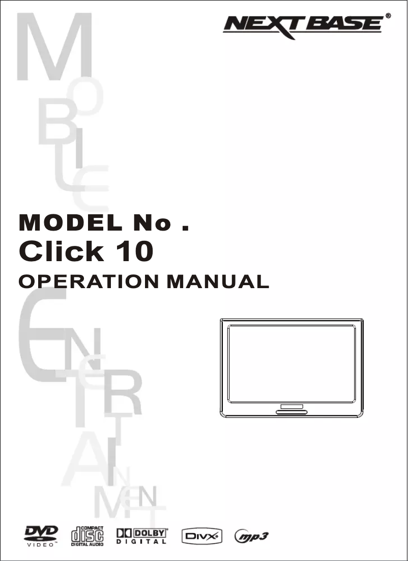 Page 1 de la notice Manuel utilisateur Nextbase Click 10