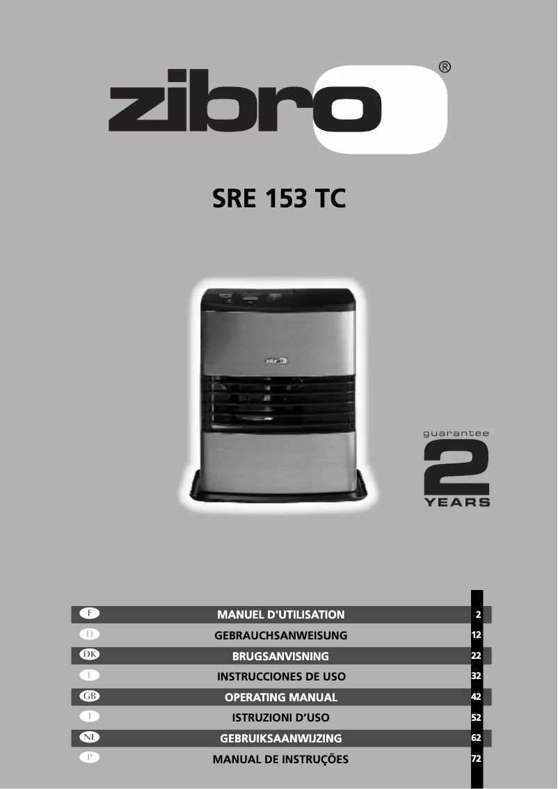 Page 1 de la notice Manuel utilisateur Zibro Kamin SRE 153 TC