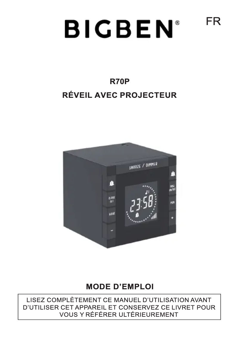 Page 1 de la notice Manuel utilisateur Bigben R70