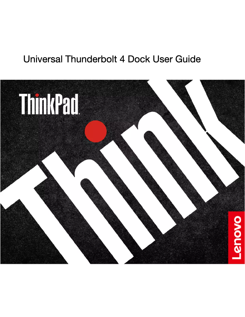 Image de la première page du manuel de l'appareil ThinkPad Thunderbolt 4 Dock