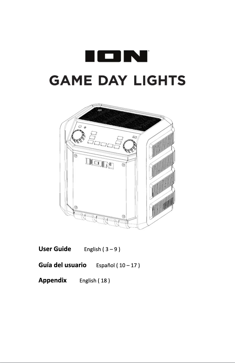 Image de la première page du manuel de l'appareil Game Day Lights