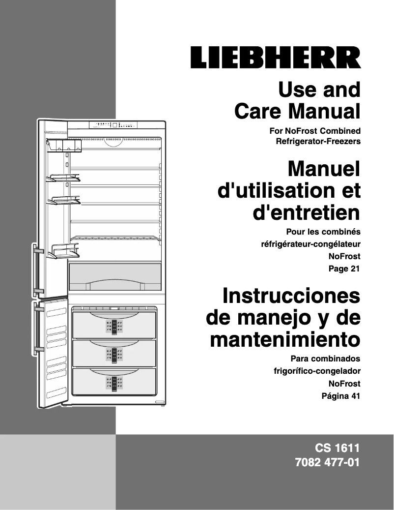 Page n°1 - Manuel utilisateur Liebherr CS 1611