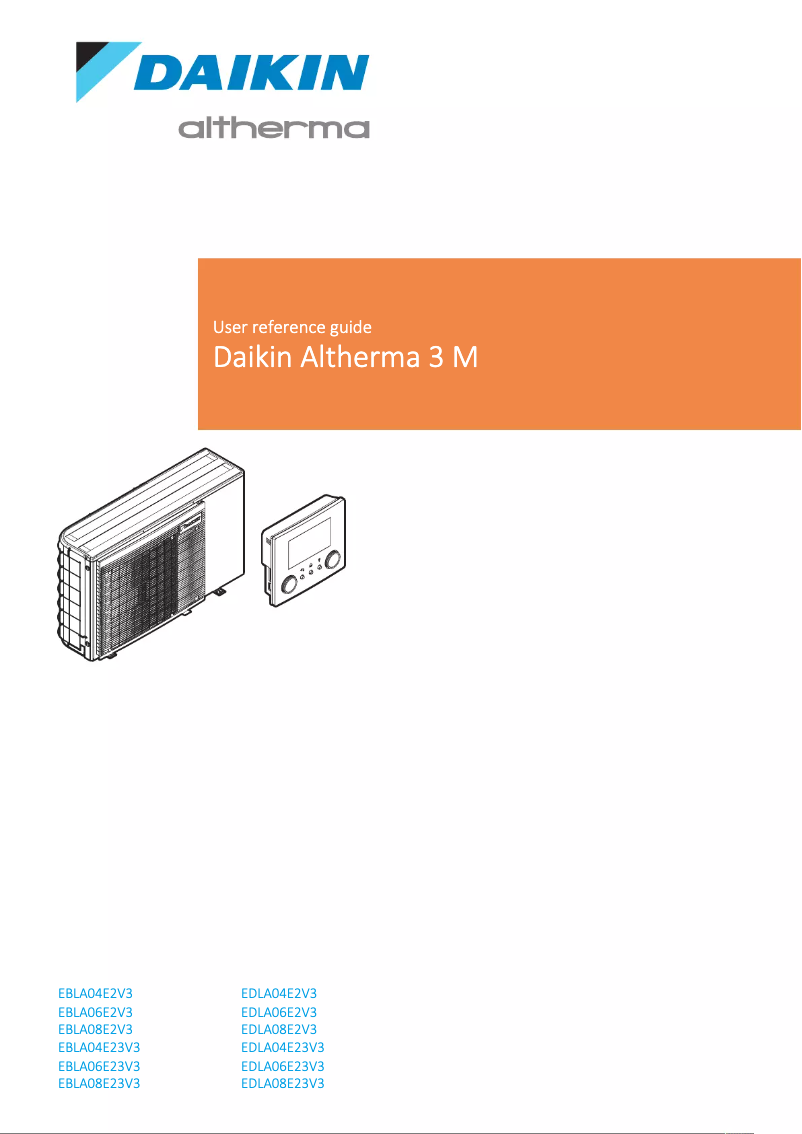 Page 1 de la notice Manuel utilisateur Daikin Altherma 3 M
