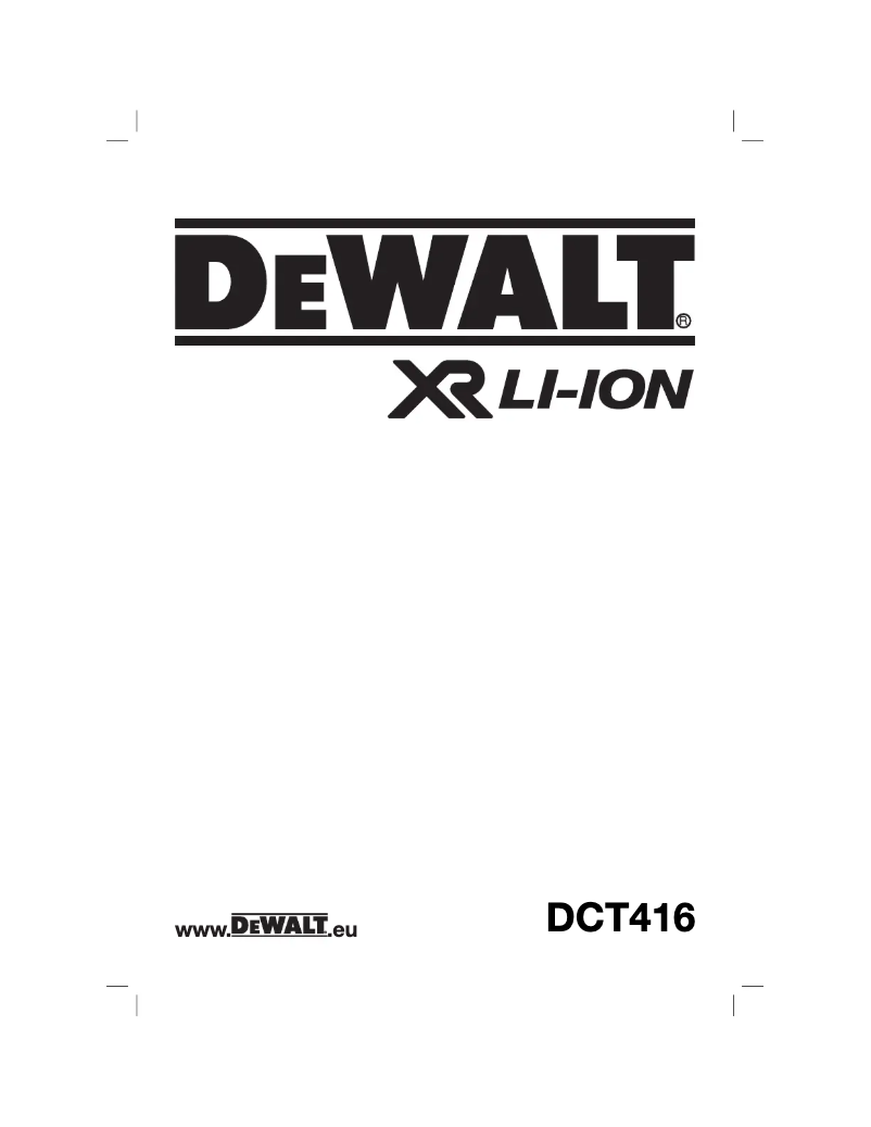 Page 1 de la notice Manuel utilisateur DeWalt DCT416