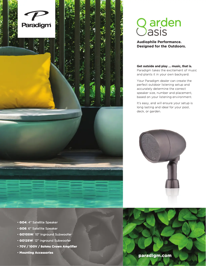 Page 1 de la notice Manuel utilisateur Paradigm Crown CDi 1000