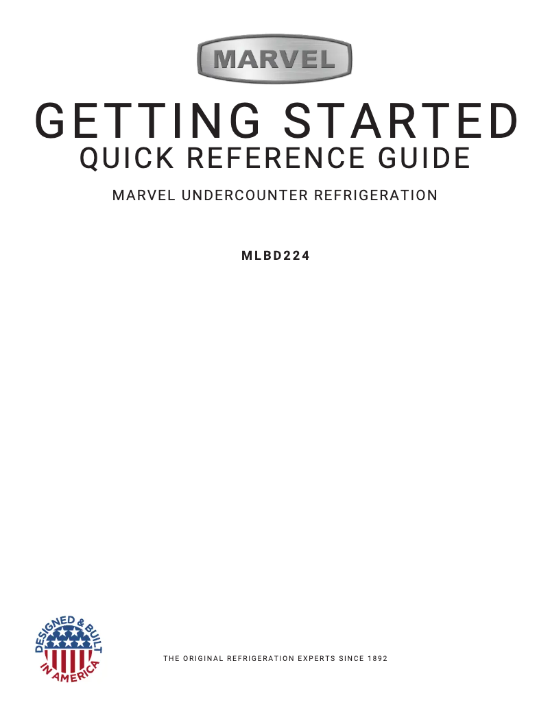 Page 1 de la notice Manuel utilisateur Marvel MLBD224IS01A