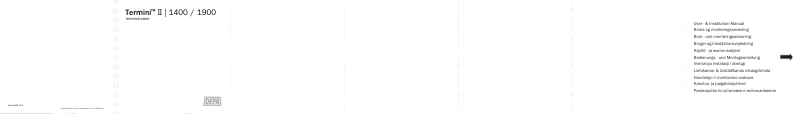 Page n°1 - Manuel utilisateur Defa Termini II 1400