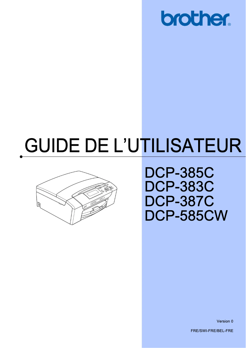 Page 1 de la notice Manuel utilisateur Brother DCP-385C