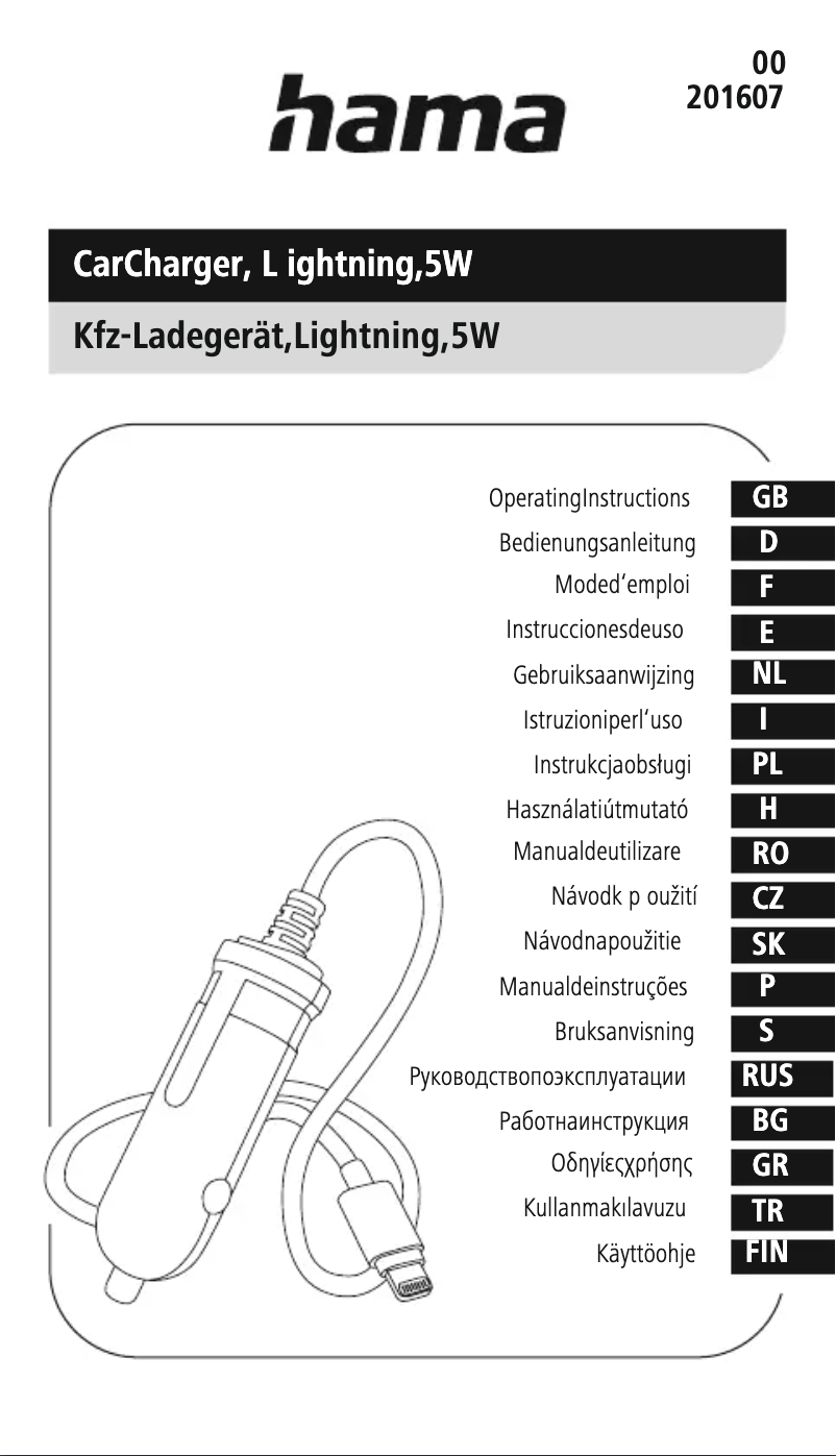 Page n°1 - Manuel utilisateur Hama 00201607
