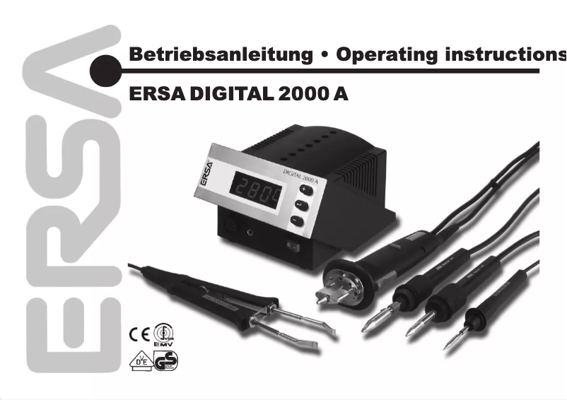 Image de la première page du manuel de l'appareil DIGITAL 2000 A