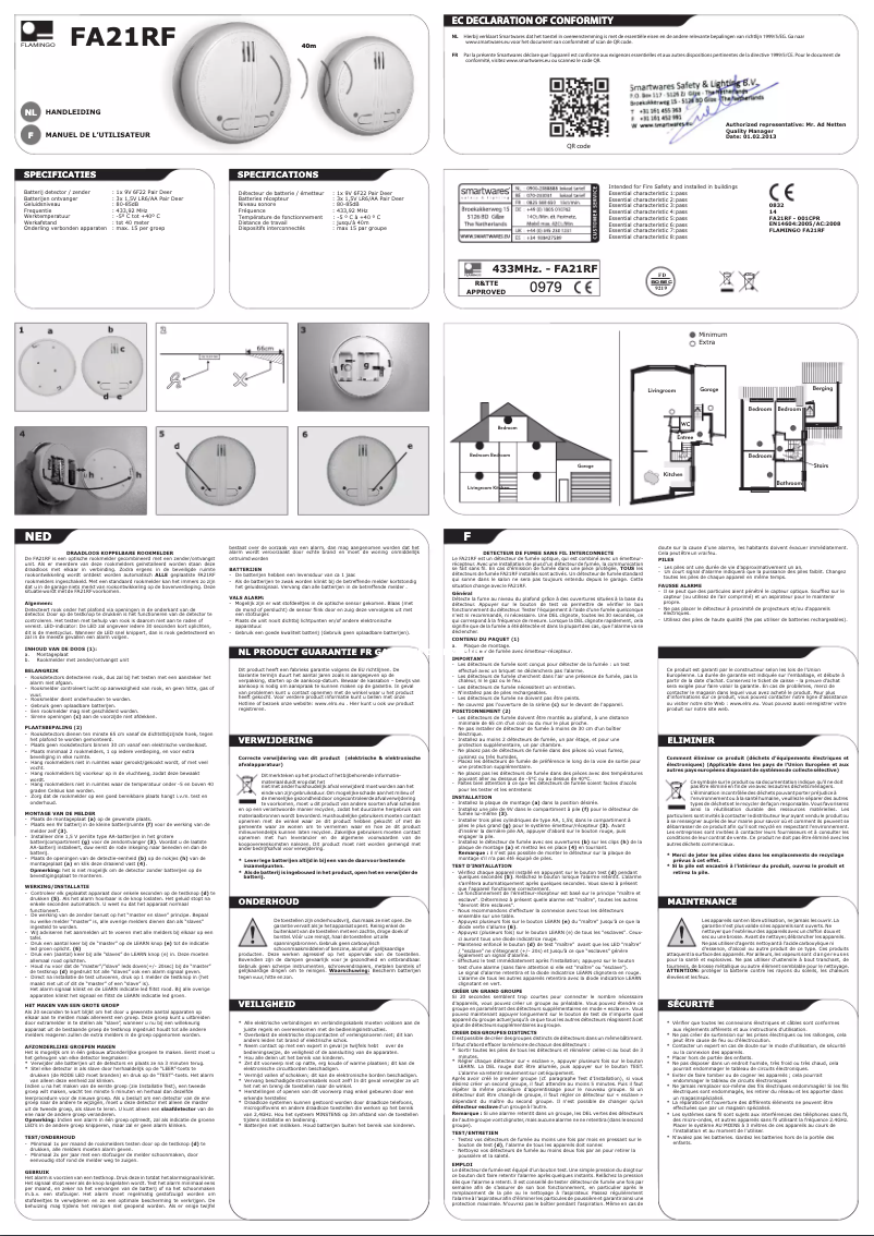 Image de la première page du manuel de l'appareil FA21RF
