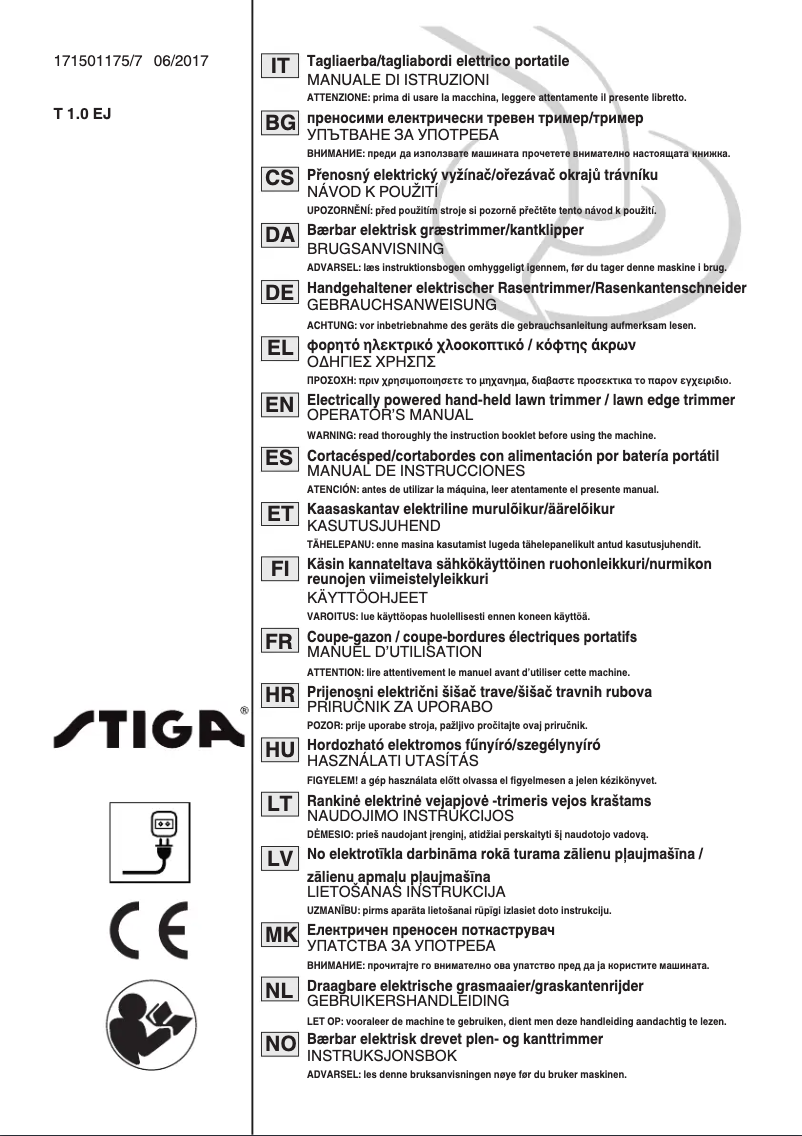 Página 1 del manual Manual de usuario Stiga SGT 1000 J