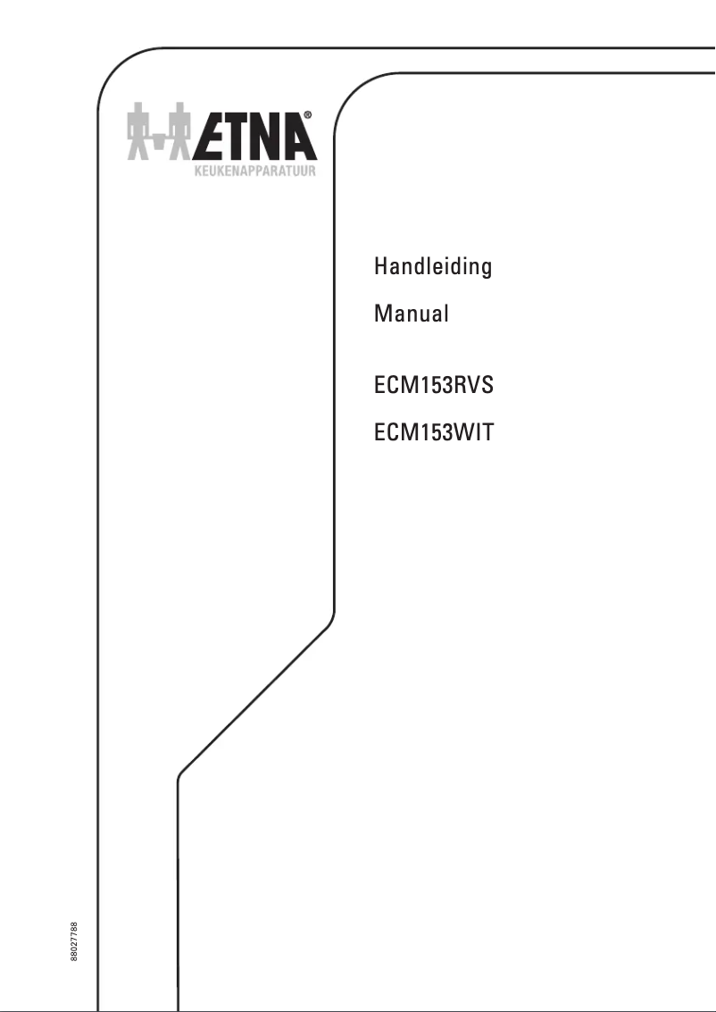 Image de la première page du manuel de l'appareil ECM153RVS