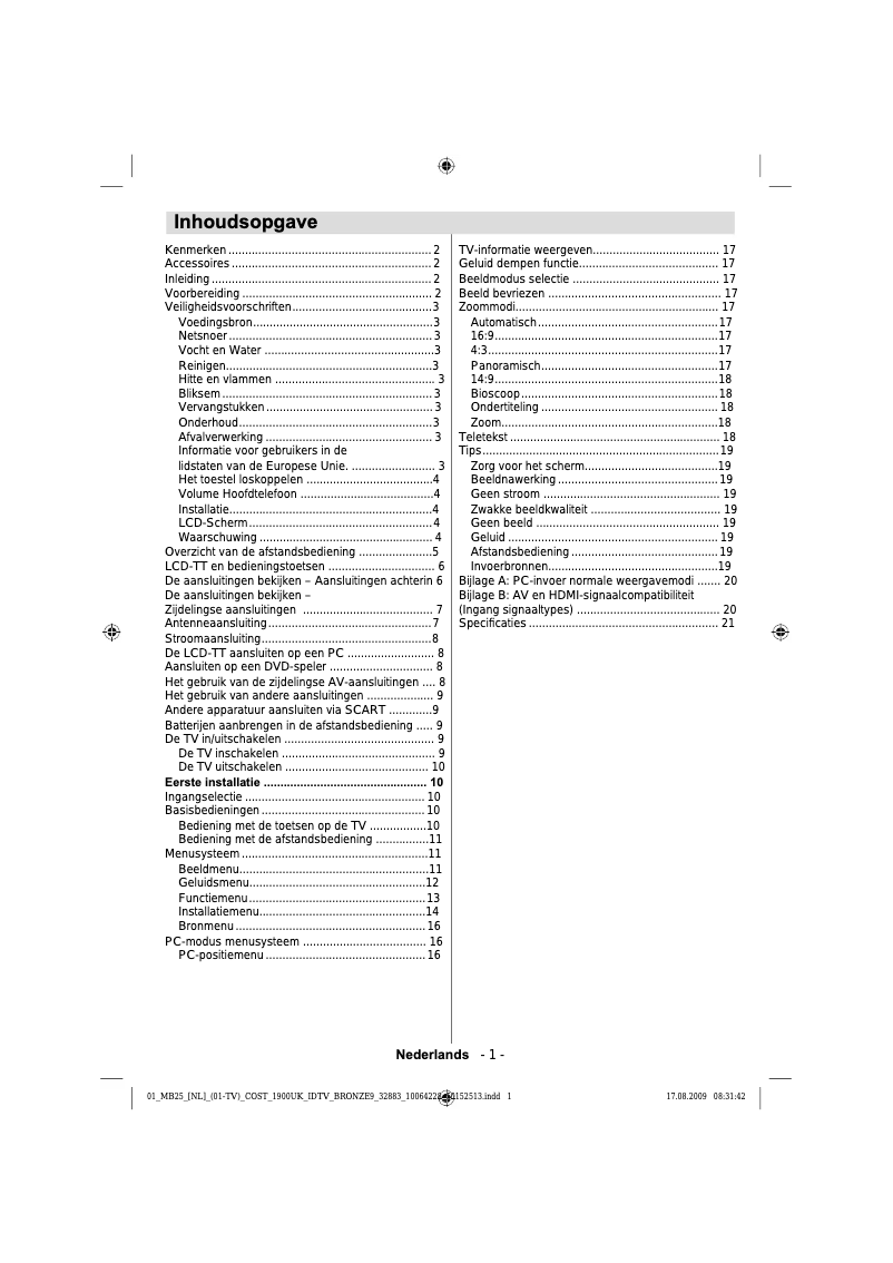 Imagen de la primera página del manual del dispositivo LCD 3231 DVX
