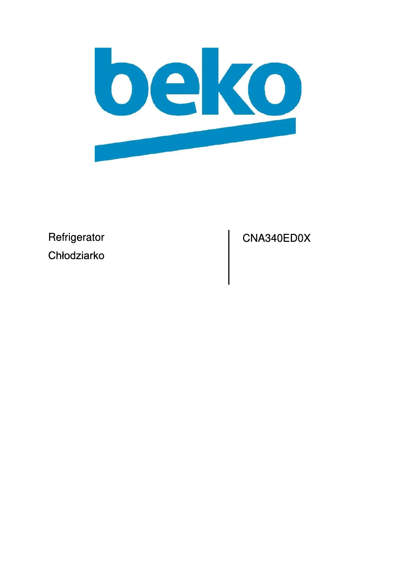 Page n°1 - Manuel utilisateur Beko CNA340ED0X