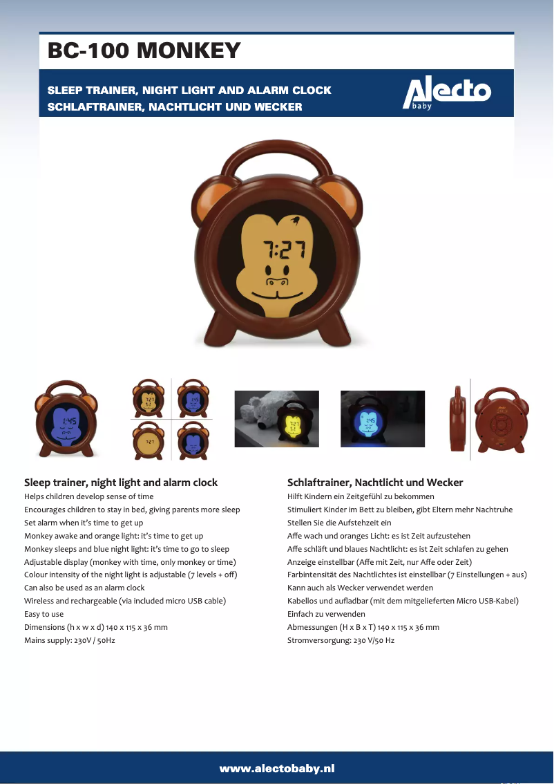 Image de la première page du manuel de l'appareil BC-100 Monkey