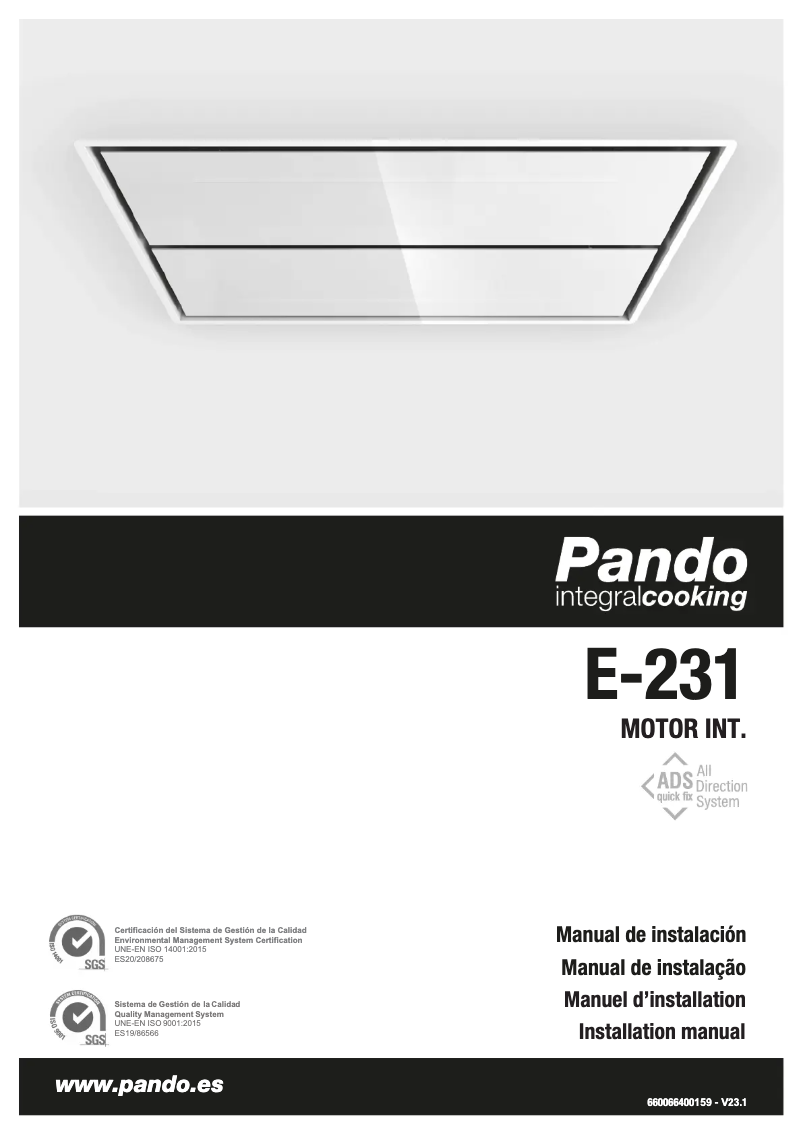 Página 1 del manual Manual de usuario Pando E-231