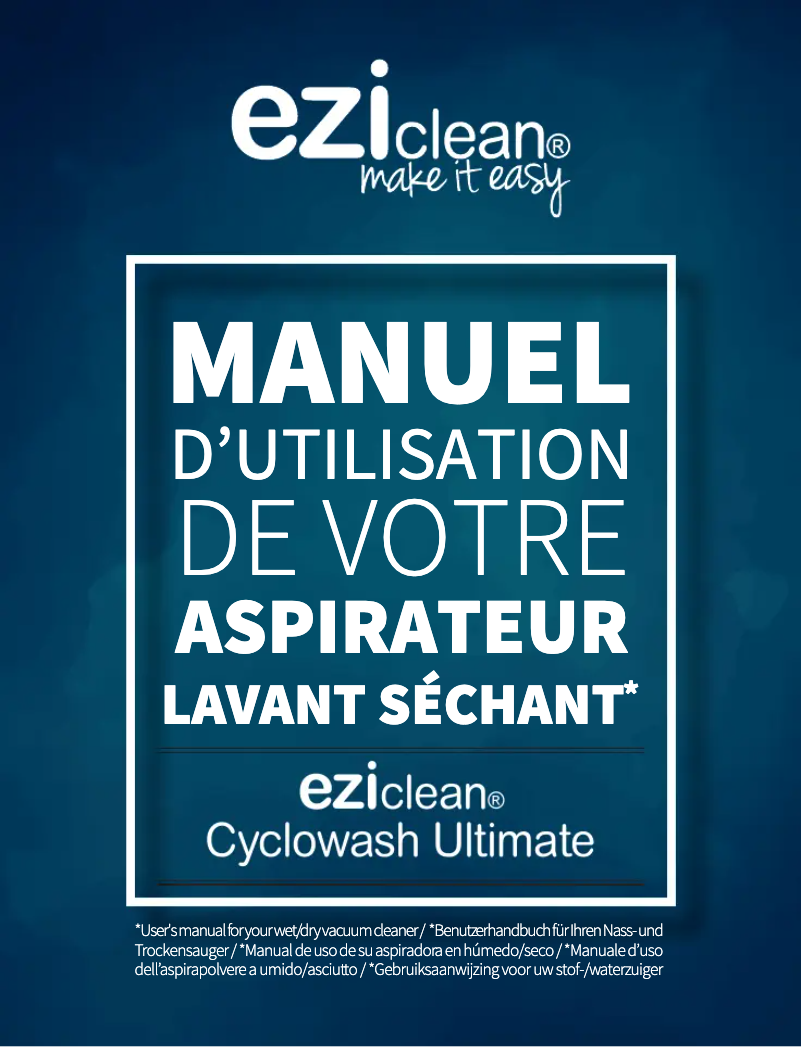 Image de la première page du manuel de l'appareil Cyclowash Ultimate