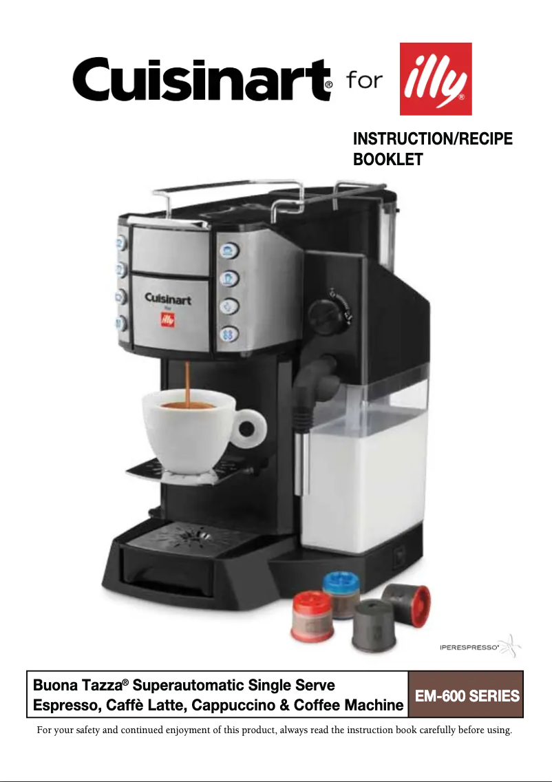 Page 1 de la notice Manuel utilisateur Cuisinart Buona Tazza EM-600