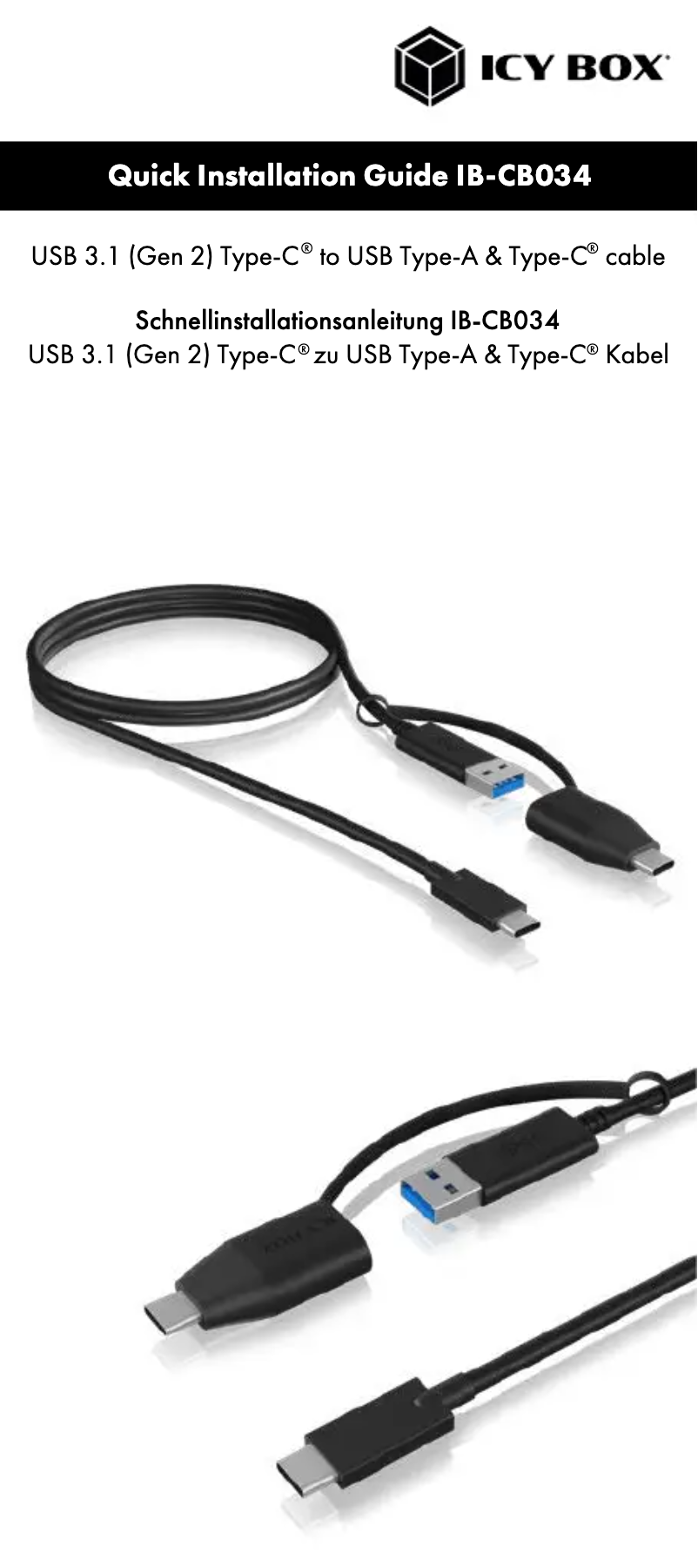 Página 1 del manual Manual de usuario Icy Box IB-CB034