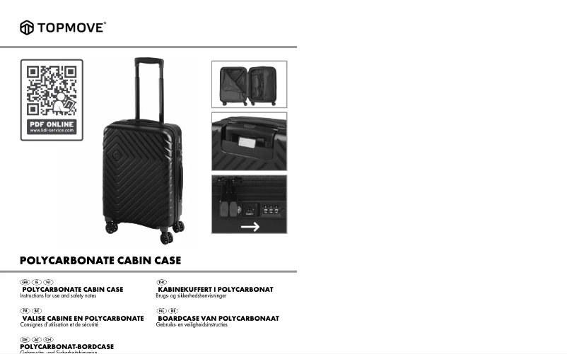 Page 1 de la notice Manuel utilisateur Topmove IAN 331900