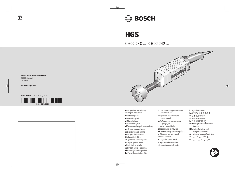 Page n°1 - Manuel utilisateur Bosch HGS 85/80 Professional