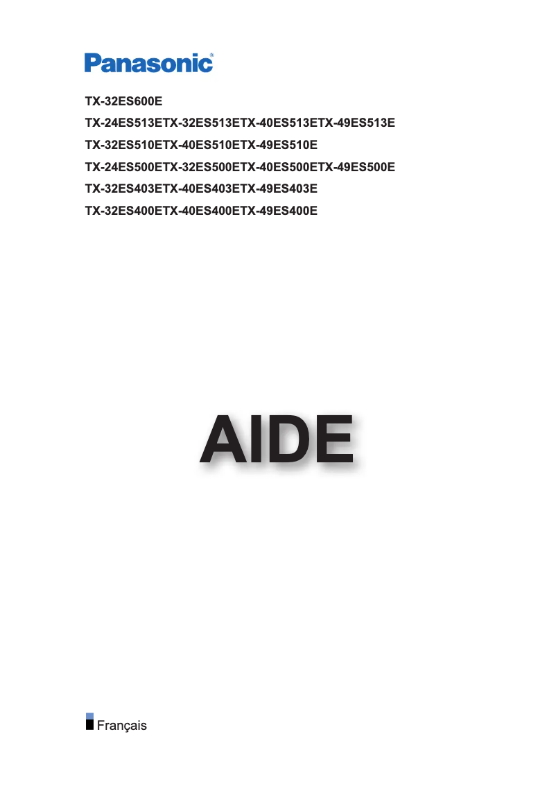 Imagen de la primera página del manual del dispositivo TX-40ES400E