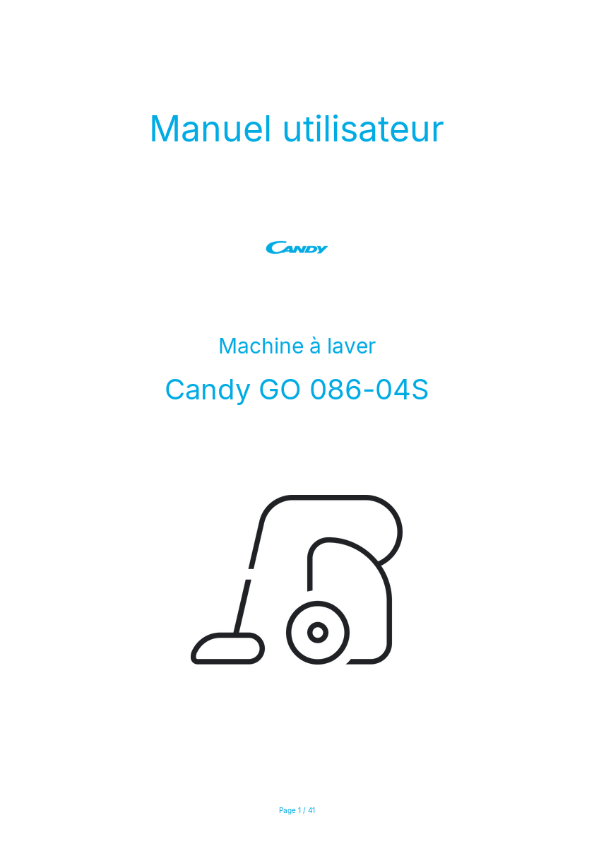 Image de la première page du manuel de l'appareil GO 086-04S