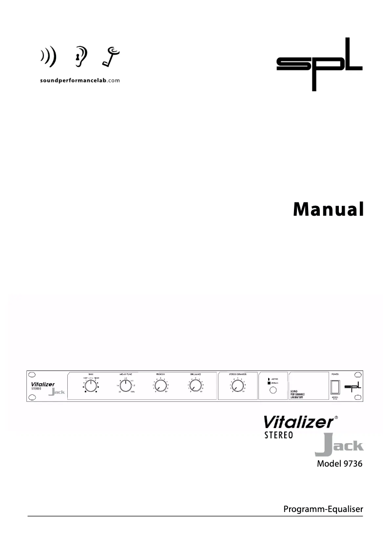 Página 1 del manual Manual de usuario SPL Vitalizer Stereo Jack