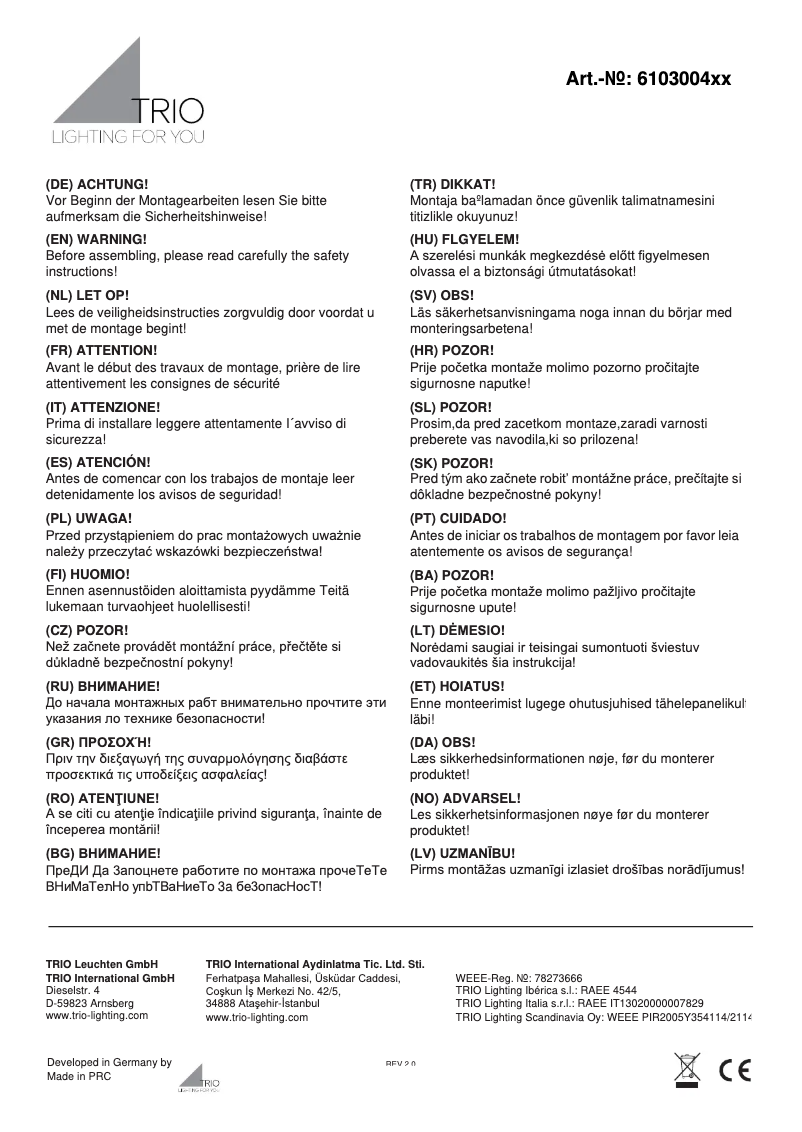 Image de la première page du manuel de l'appareil Napoli 610300428