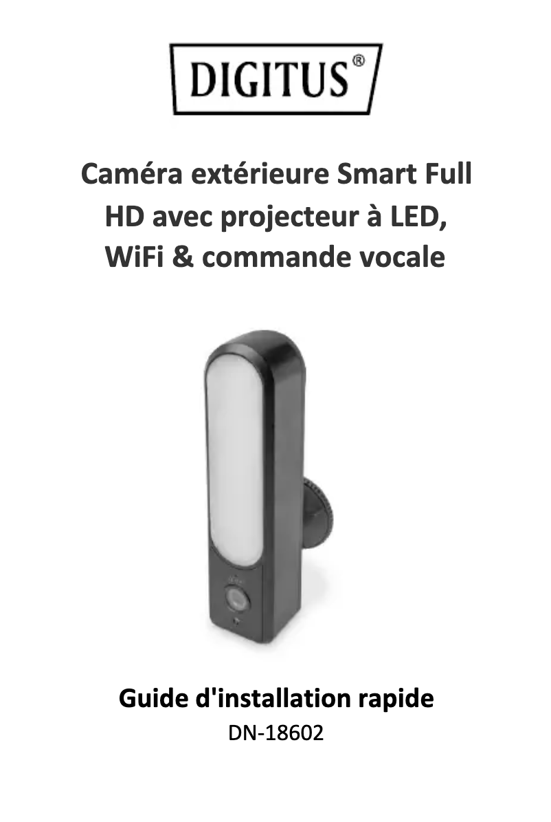 Page 1 de la notice Manuel utilisateur Digitus DN-18602