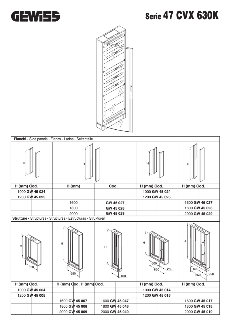 Page 1 de la notice Manuel utilisateur Gewiss GW45018