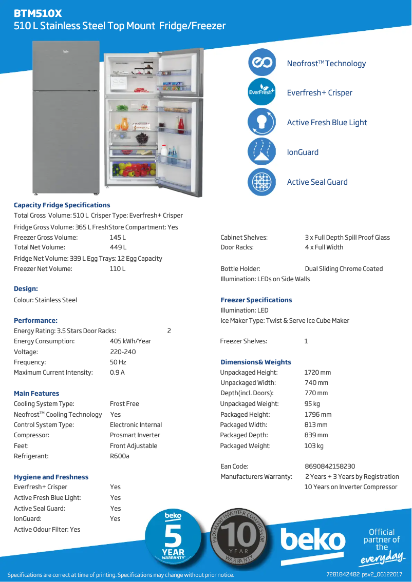 Image de la première page du manuel de l'appareil BTM510X
