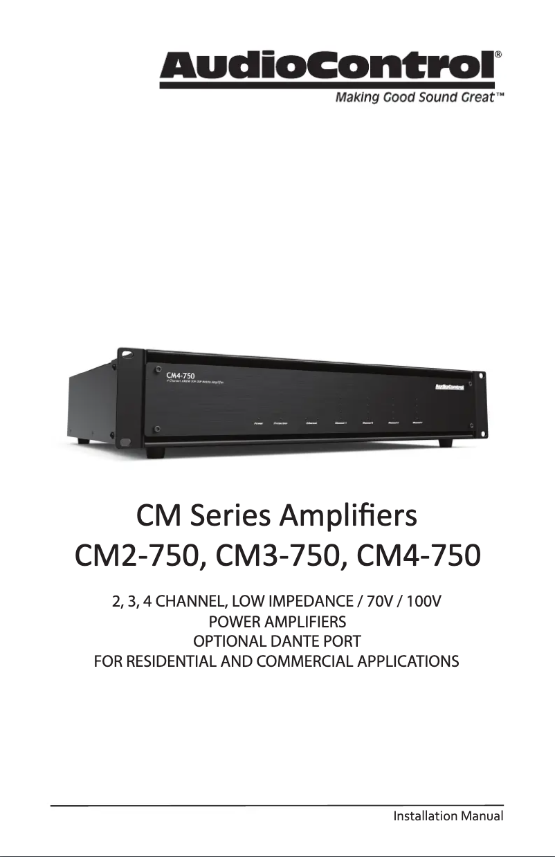 Page 1 de la notice Manuel utilisateur AudioControl CM2-750