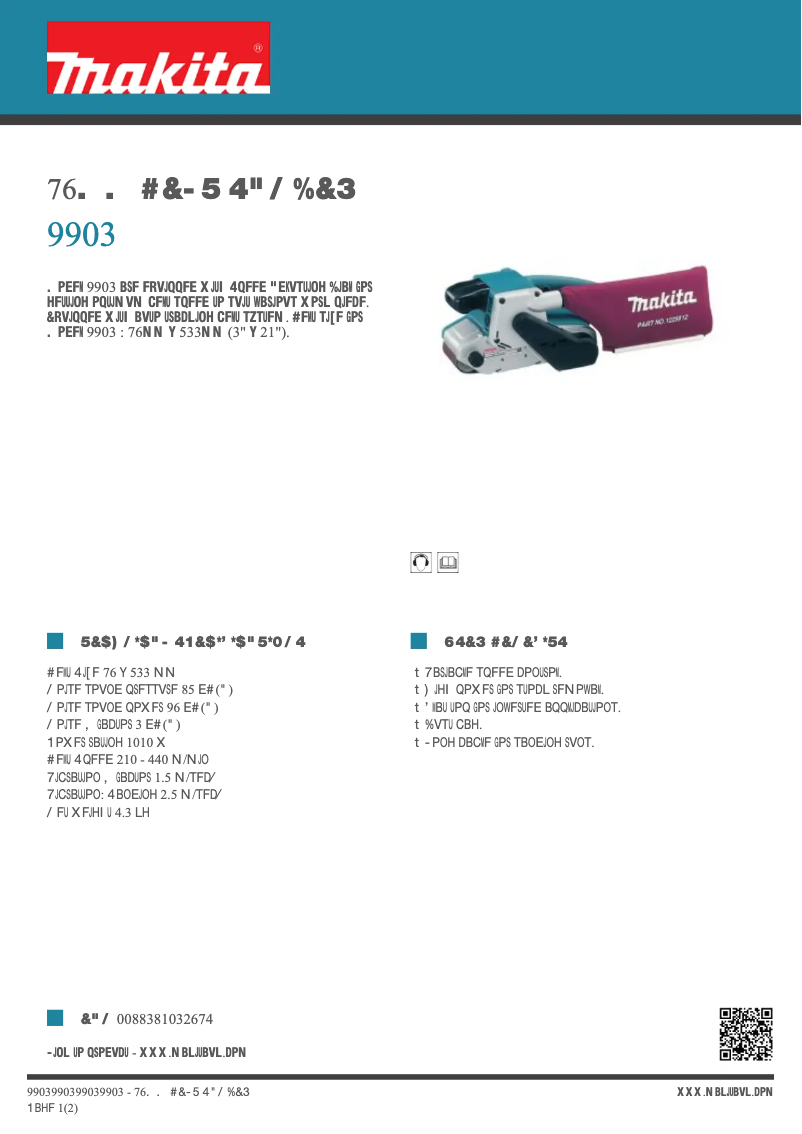 Image de la première page du manuel de l'appareil 9903