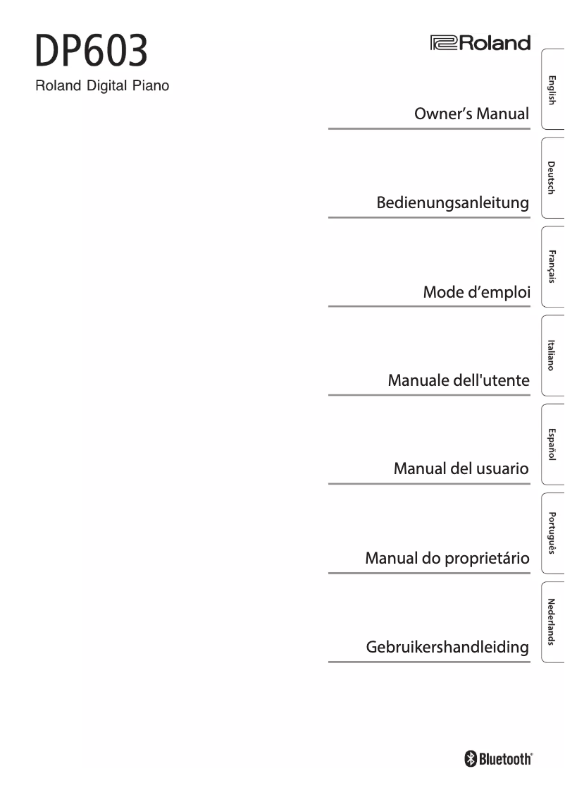 Image de la première page du manuel de l'appareil DP603-PEC D