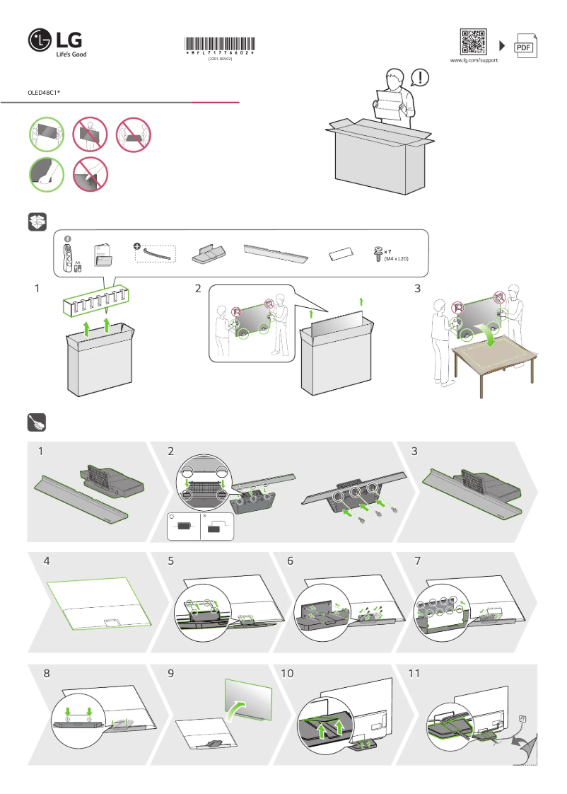 Page 1 de la notice Manuel utilisateur LG OLED48C14LB