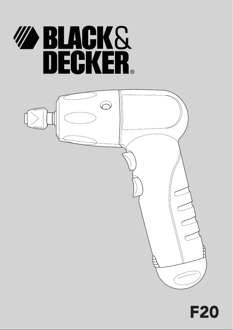 Page 1 de la notice Manuel utilisateur Black & Decker F20