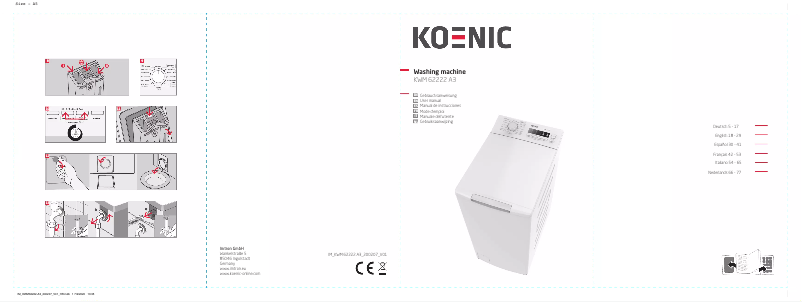 Page n°1 - Manuel utilisateur Koenic KWM 62222 A3