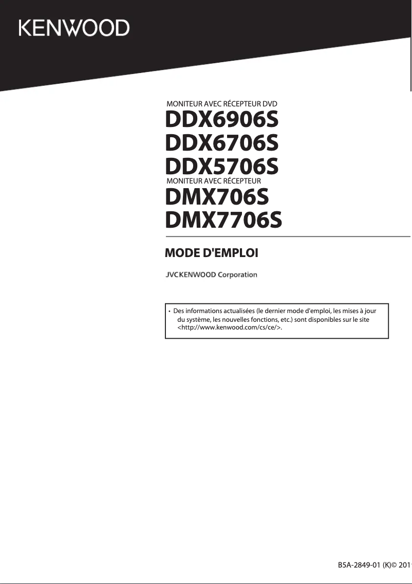 Page n°1 - Manuel utilisateur Kenwood DMX706S