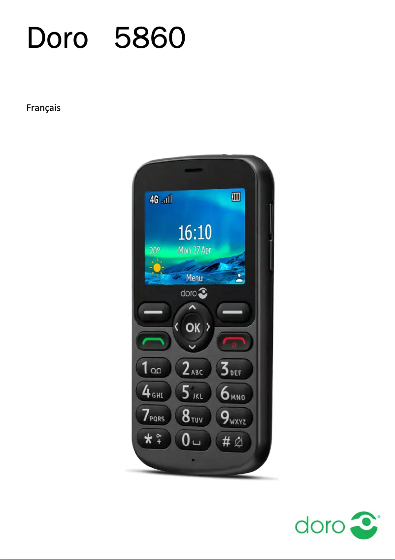 Page 1 de la notice Manuel utilisateur Doro 5860