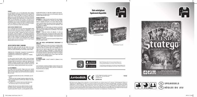 Page 1 de la notice Manuel utilisateur Jumbo Stratego Levend