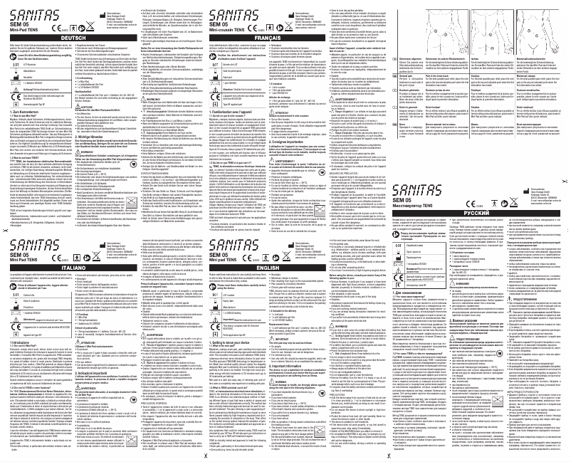 Image de la première page du manuel de l'appareil SEM 05